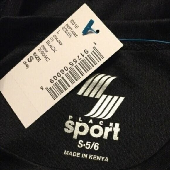 Boys Childrens Place Boy SML 5/6 Crew Top Black SS Maximum Velocity NWT - Picture 6 of 8